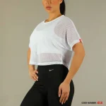 کراپ خفاشی ورزشی زنانه سفید