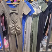 اورال دمپا یقه خشتی آستین بلند باسن چین دار