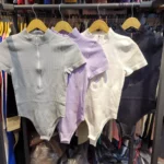 بادی جلو زیپی نیم آستین یقه 5 سانتی