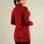 تونیک ورزشی زنانه نیم زیپ بغل چاک دار کد 815