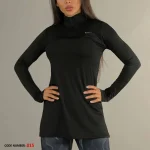 تونیک ورزشی زنانه نیم زیپ بغل چاک دار کد 815