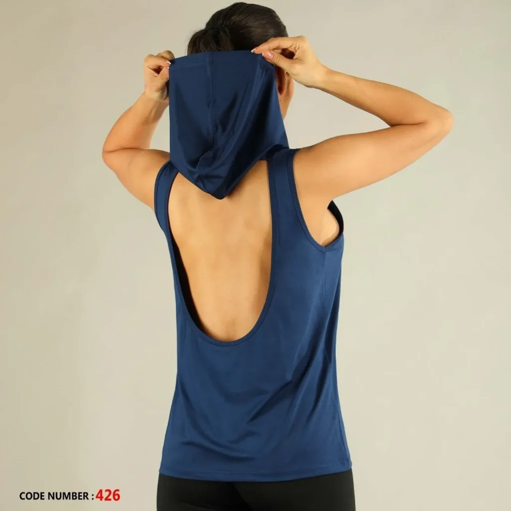 کاور ورزشی کلاه دار زنانه طرح U کد 426