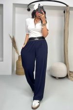 شلوار بگ وارداتی زنانه سورمه ای