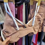 ست نیم تنه گره ای و شورتک پشت چین سیملس گرم بالا