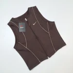 کراپ ورزشی دخترانه مغزی دار Zip Up کد 658 - تصویر 12