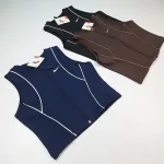 کراپ ورزشی دخترانه مغزی دار Zip Up کد 658 - تصویر 14