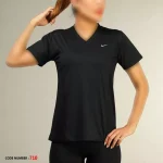 تیشرت بغل سوزنی ساده زنانه Seven مشکی