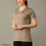 تیشرت بغل سوزنی ساده زنانه Seven قهوه ای روشن