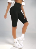 بایکر ورزشی زنانه تک رنگ پشت چین دار اورجینال وارداتی