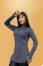 تونیک ورزشی زنانه نیم زیپ ریون نایک