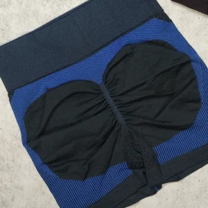 شورتک ورزشی زنانه طرح دار سیملس پشت چین دار وارداتی