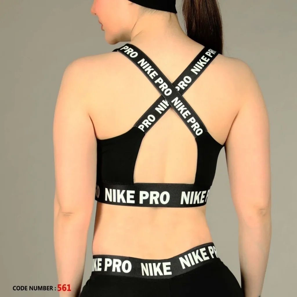 نیم تنه پشت بندی نوشته دار نایک پرو Nike Pro کد 561