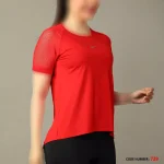 تیشرت ورزشی زنانه پشت تور چاک دار کد 729