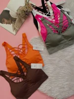 نیم تنه جلو بندی ورزشی زنانه کد4387