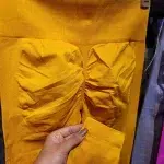 لگ ورزشی پشت چین گرم بالا زنانه مدادرنگی کد 060 خردلی