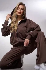 ست شلوار و سویشرت عروسکی کلاه دار زنانه LQ_1133